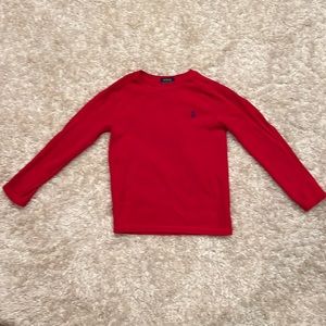 Red longsleeve, pull over polo size 6 boys